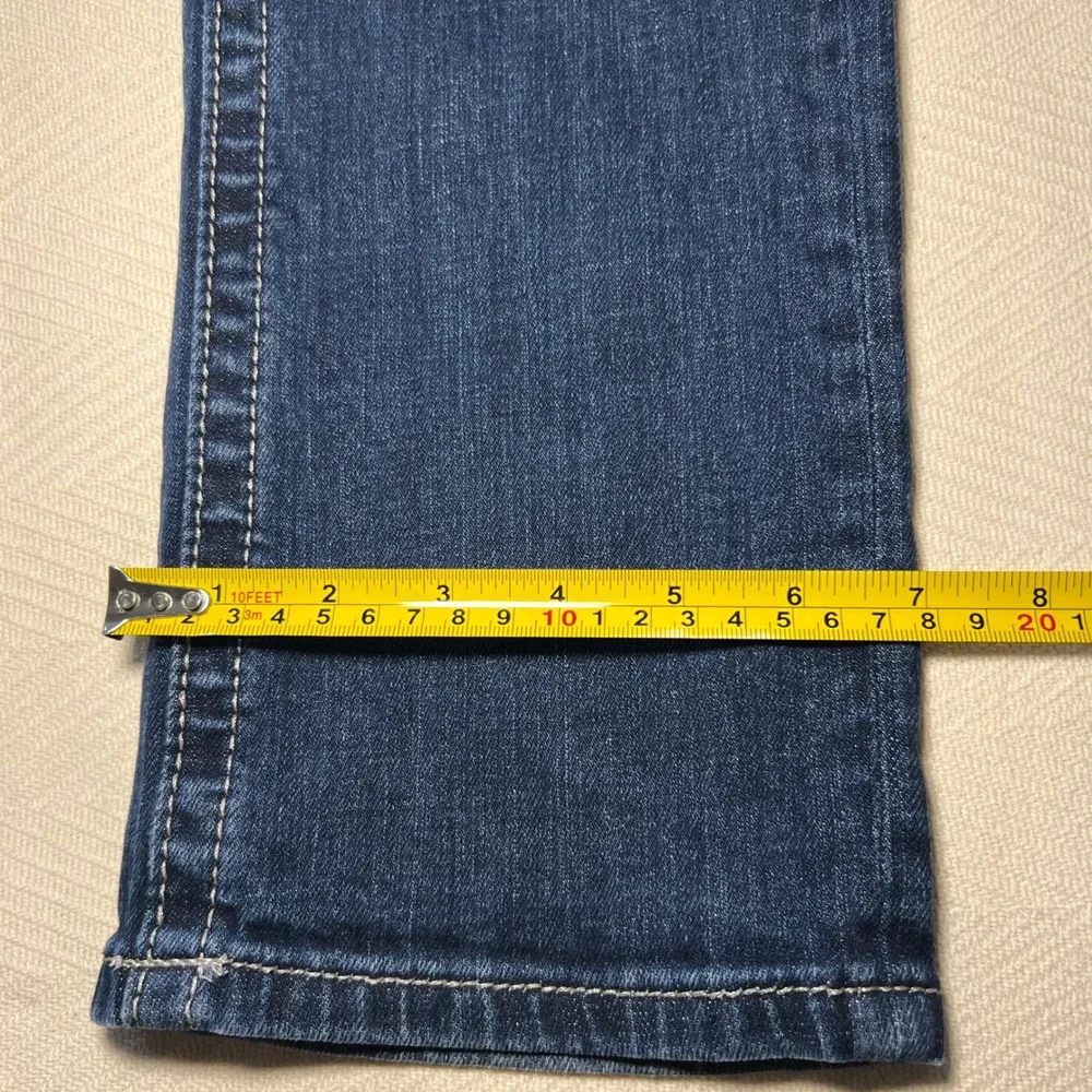 Miss Me Easy Straight Low Rise Embellished Jeans Medium Wash Y2K 27
